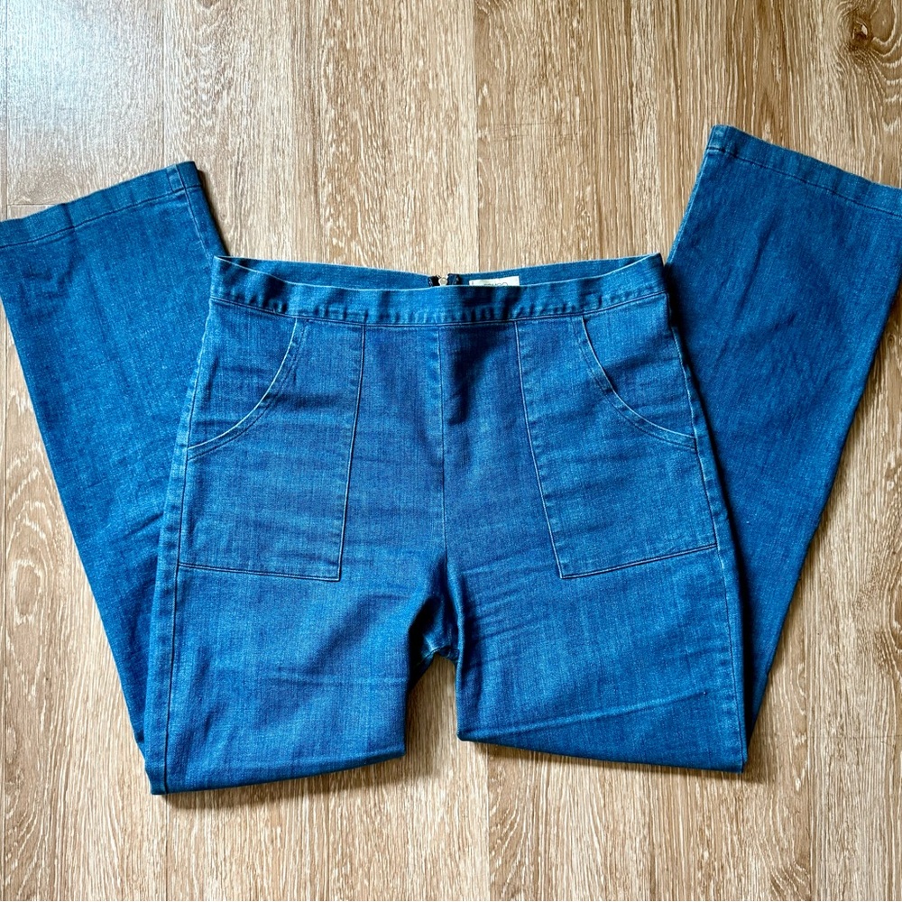 Cameo Women’s 70s Inspired Denim Straight Leg Pants Made in California